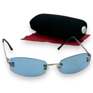 Chanel CC rimless sunglasses with case